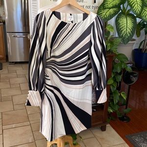 Michael Allen + H&M Long Sleeve Printed Mini Shift Dress